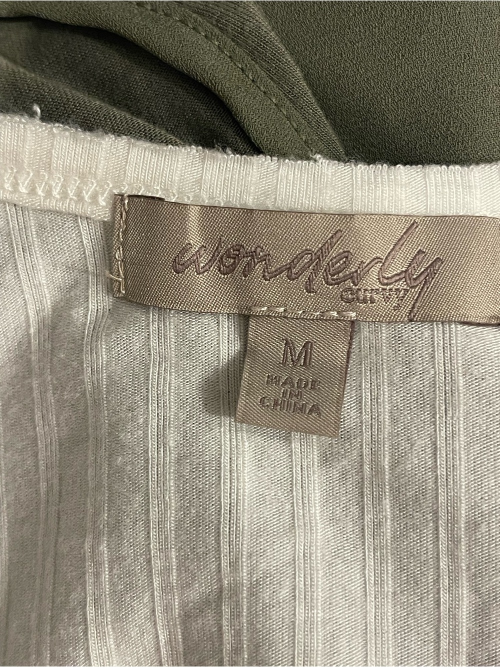 Wonderly Ivory Knot-Front Ribbed Tank - Picture 2 of 2